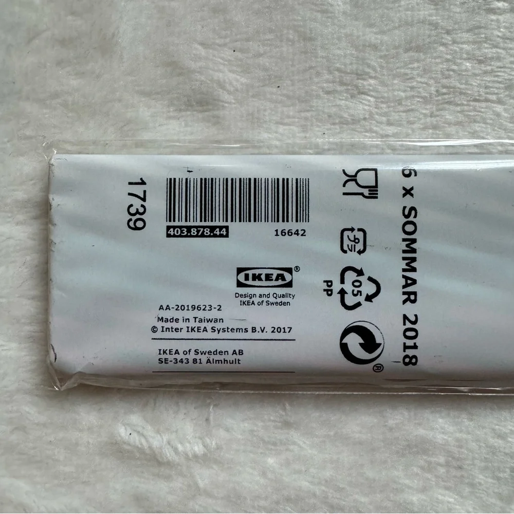 IKEA Hard Plastic Drinking Straw